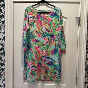 Lilly‎ Pulitzer Marlowe Dress Multi Island Time Pima Cotton Womens XL NWOT